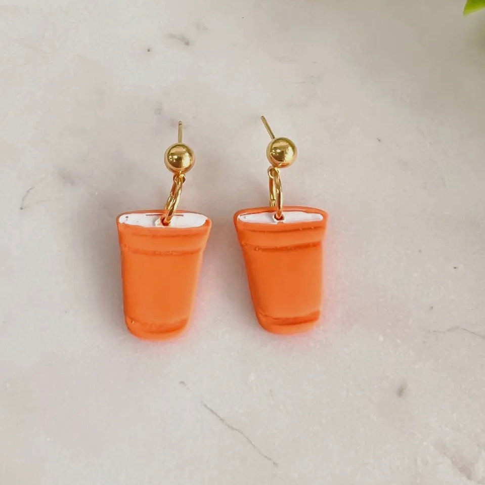 Orange Solo Cup Earrings