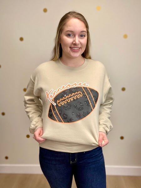 Tennessee Black Leopard Football Sweatshirt