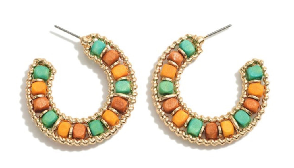 Mint Multicolor Beaded Earrings