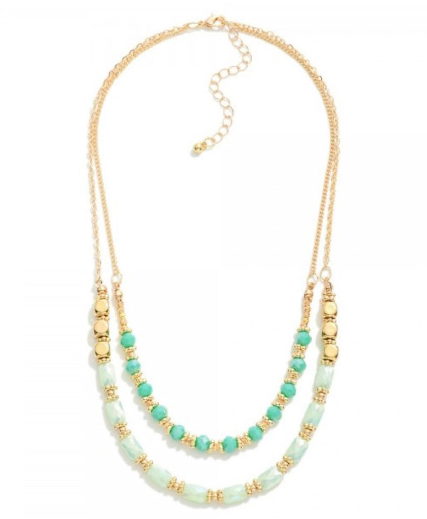 Gold & Mint Layered Necklace
