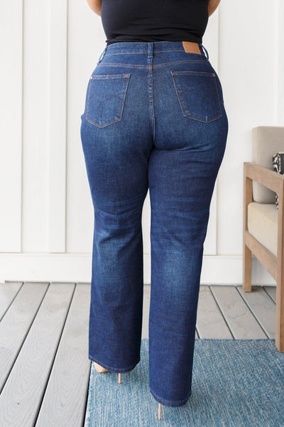 Judy Blue High Rise Button-Fly Straight Jeans - Online Only!