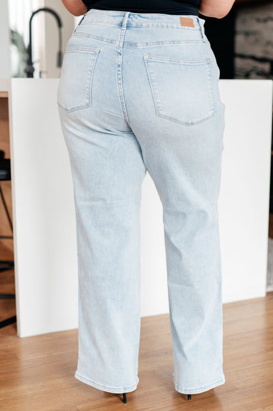 Judy Blue High Rise Control Top Vintage Wash Straight Jeans - Online Only!