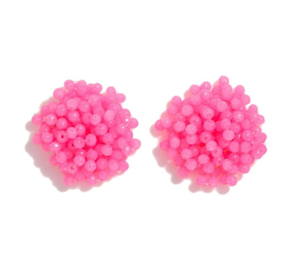 Throw the Confetti Pink Stud Earrings