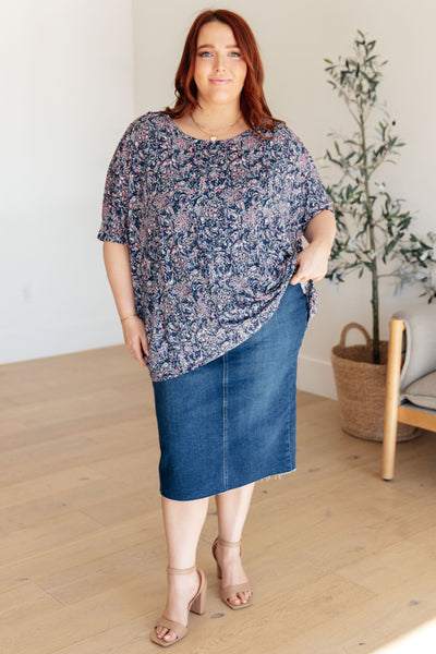 Essential Blouse in Navy Paisley - Online Only!