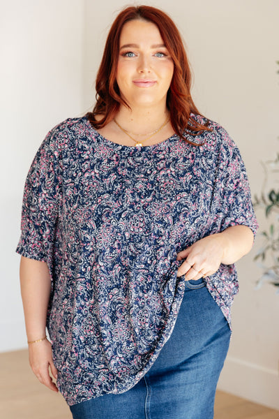 Essential Blouse in Navy Paisley - Online Only!