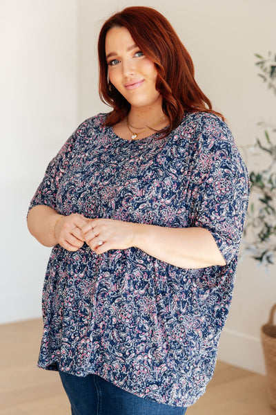 Essential Blouse in Navy Paisley - Online Only!