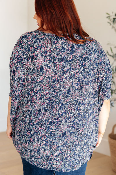 Essential Blouse in Navy Paisley - Online Only!