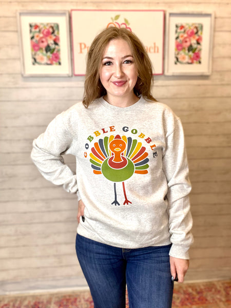 Multicolor Turkey Gobble Sweatshirt