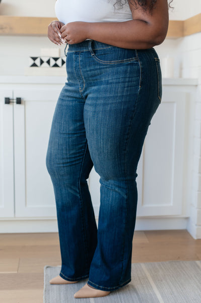 Judy Blue High Rise Pull On Slim Bootcut Jeans - Online Only!