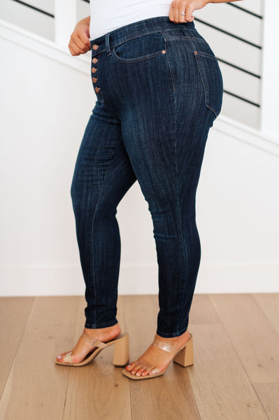 Judy Blue High Waist Hand Sanded Resin Skinny Jeans - Online Only!