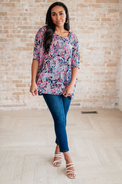 Essentially You Top in Pink Paisley - Online Only!