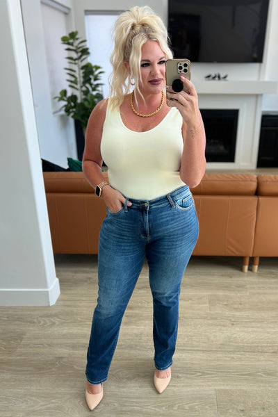 Judy Blue High Waist Thermal Straight Jeans - Online Only!