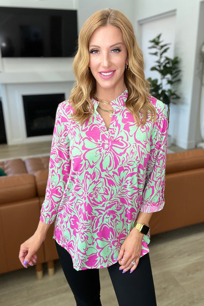 Emerald Pink Floral Top - Online Only!