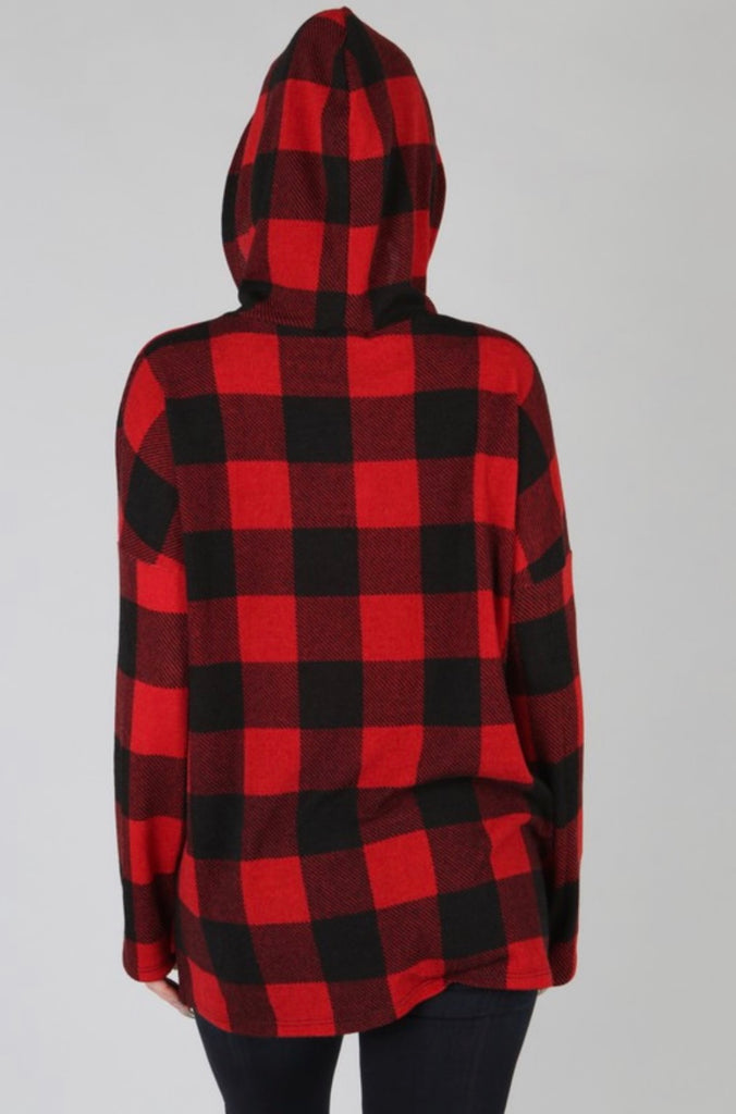 RED & BLACK BUFFALO PLAID SWEATER – Sage Hill Boutique