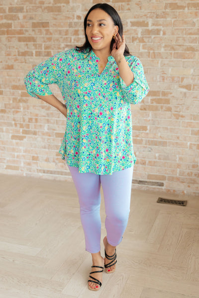 Enchanting Emerald Floral Top - Online Only!